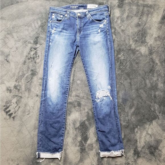 AG Adriano Goldschmied Prima Roll Up Cigarette Roll Up Jeans 27R - Picture 1 of 15